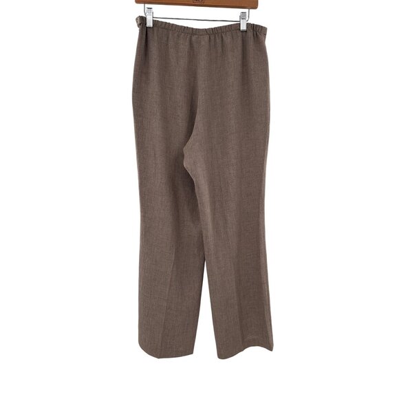 Emmelle Womens Medium Tan High-Waisted Trousers - Picture 2 of 9